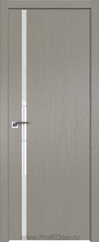 Дверь Profil Doors 22ZN цвет Стоун кромка ABS в цвет с 4-х сторон стекло Lacobel Белый лак