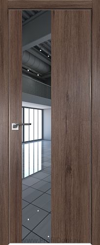 Дверь Profil Doors 5ZN цвет Салинас Темный кромка Матовый Алюминий с 4-х сторон стекло Зеркало