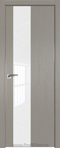 Дверь Profil Doors 5ZN цвет Стоун кромка Матовый Алюминий с 4-х сторон стекло Lacobel лак Классик