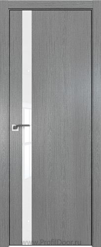Дверь Profil Doors 6ZN цвет Грувд Серый кромка BLACK EDITION с 4-х сторон стекло Lacobel лак Классик