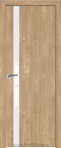 Дверь Profil Doors 6ZN цвет Каштан Натуральный кромка ABS Черная матовая с 4-х сторон стекло Lacobel лак Классик