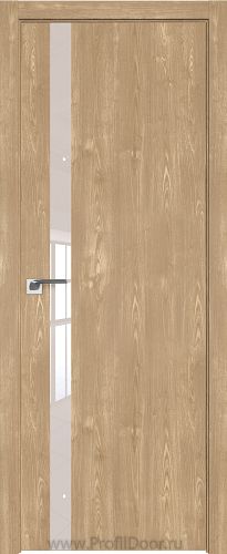 Дверь Profil Doors 6ZN цвет Каштан Натуральный кромка ABS Черная матовая с 4-х сторон стекло Lacobel Перламутровый лак