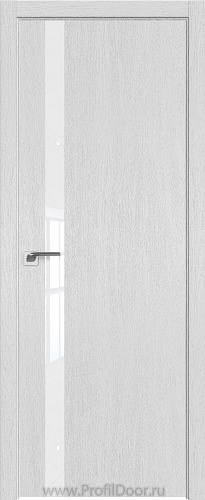 Дверь Profil Doors 6ZN цвет Монблан кромка ABS Черная матовая с 4-х сторон стекло Lacobel лак Классик