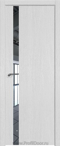 Дверь Profil Doors 6ZN цвет Монблан кромка ABS Черная матовая с 4-х сторон стекло Зеркало