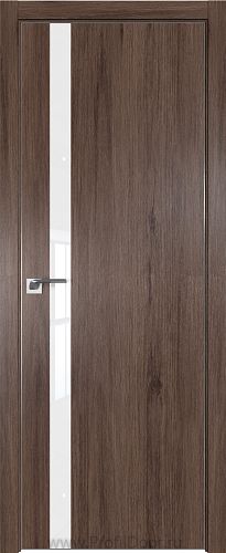 Дверь Profil Doors 6ZN цвет Салинас Темный кромка Матовый Алюминий с 4-х сторон стекло Lacobel лак Классик