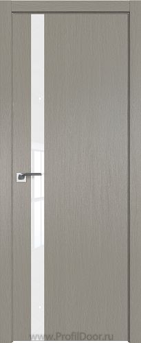 Дверь Profil Doors 6ZN цвет Стоун кромка ABS Черная матовая с 4-х сторон стекло Lacobel лак Классик
