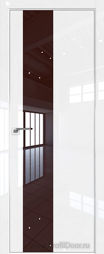 Дверь Profil Doors 5LK Белый люкс стекло Lacobel Коричневый Лак кромка алюминиевая Матовая
